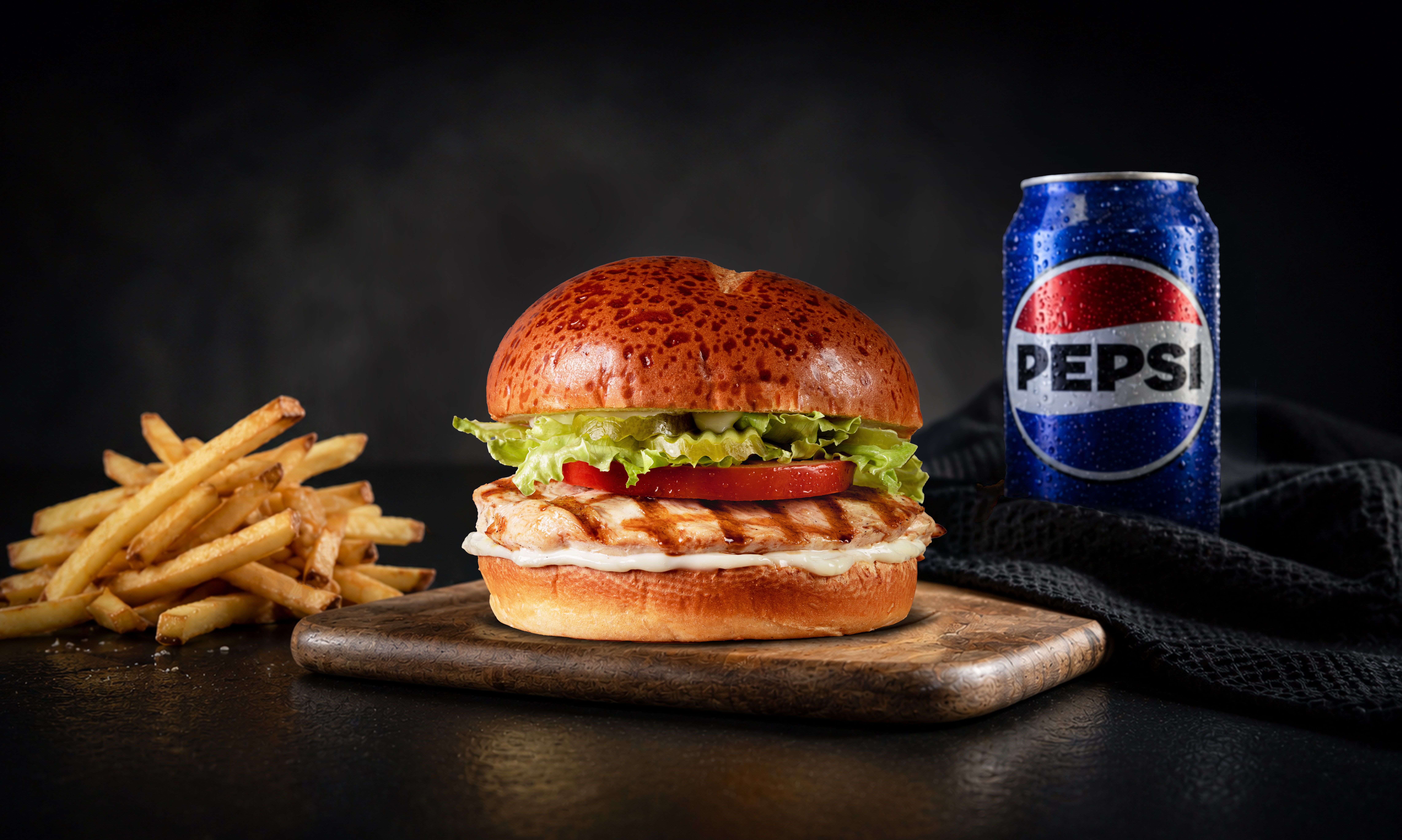 CHICKEN BURGER MEAL